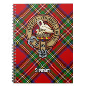 Clan Stewart Crest over Royal Tartan Notitieboek (Voorkant)