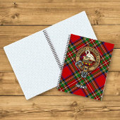 Clan Stewart Crest over Royal Tartan Notitieboek