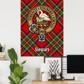 Clan Stewart Crest over Royal Tartan Poster (Thuiskantoor)