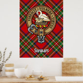 Clan Stewart Crest over Royal Tartan Poster (Keuken)