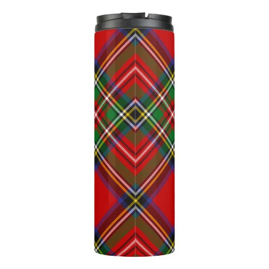 Clan Stewart Crest over Royal Tartan Thermosbeker (Achterkant)