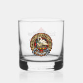 Clan Stewart Crest over Royal Tartan Whisky Glas (Voorkant)
