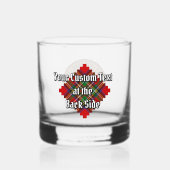 Clan Stewart Crest over Royal Tartan Whisky Glas (Achterkant)