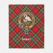 Clan Stewart Crest over Tartan Fleece Deken (Voorkant)