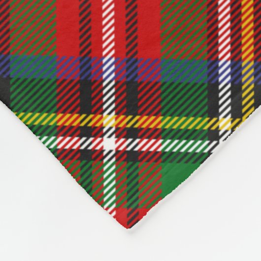 Clan Stewart Crest over Tartan Fleece Deken (Hoek)