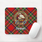Clan Stewart Crest over Tartan Muismat (Met muis)