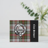 Clan Stewart Crest & Tartan Briefkaart (Staand voorkant)