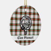 Clan Stewart Crest & Tartan  Keramisch Ornament (Rechts)