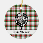 Clan Stewart Crest & Tartan  Keramisch Ornament (Voorkant)