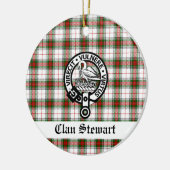 Clan Stewart Crest & Tartan  Keramisch Ornament (Links)