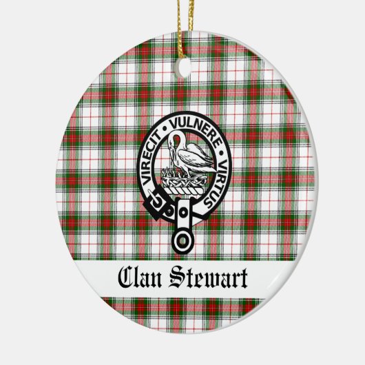 Clan Stewart Crest & Tartan  Keramisch Ornament (Links)