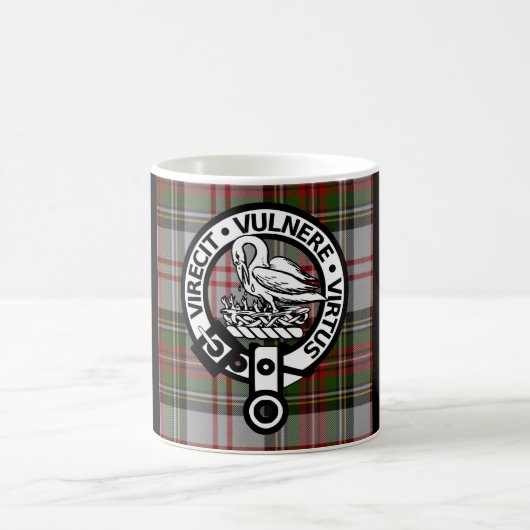 Clan Stewart Crest & Tartan Koffiemok (Center)