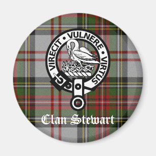Clan Stewart Crest & Tartan Magnet