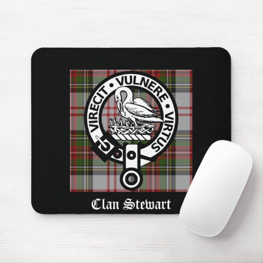 Clan Stewart Crest & Tartan Muismat (Met muis)