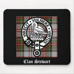 Clan Stewart Crest & Tartan Muismat