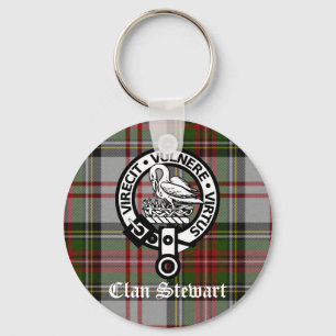 Clan Stewart Crest & Tartan Sleutelhanger