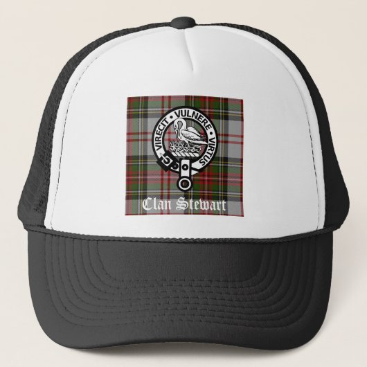 Clan Stewart Crest & Tartan Trucker Pet (Voorkant)