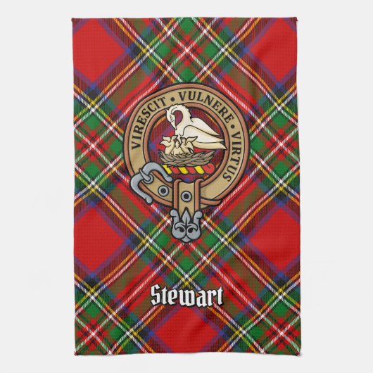 Clan Stewart Crest Theedoek (Verticaal)