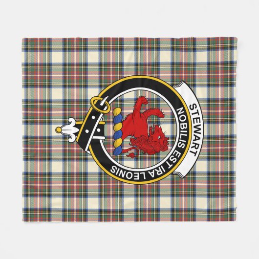 Clan Stewart Dress Ancient (Stuart) van Bute Tarta Fleece Deken (Voorkant (Horizontaal))
