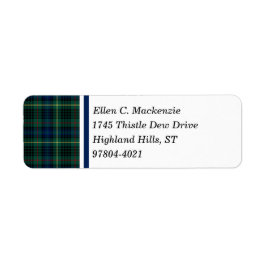 Clan Stewart Groen en Blauw Jacht Tartan Etiket