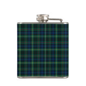 Clan Stewart Groene Jacht Tartan Monogram Heupfles (Achterkant)