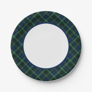 Clan Stewart Hunting Tartan Border Papieren Bordje