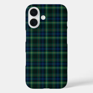 Clan Stewart Hunting Tartan Green and Blue Pset iPhone 16 Hoesje