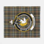 Clan Stewart Hunting Weathered (van Appin) Tartan  Fleece Deken (Voorkant (Horizontaal))