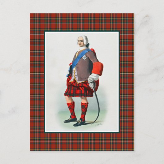 Clan Stewart  Illustratie Tartan Lijst Briefkaart (Voorkant)