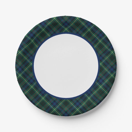 Clan Stewart Jacht Tartan Border Papieren Bordje (Voorkant)