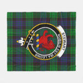 Clan Stewart Old Modern (Stuart) Bute Tartan Pl Fleece Deken (Voorkant (Horizontaal))
