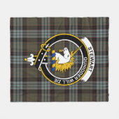 Clan Stewart Old Weathered (van Appin) Tartan Pset Fleece Deken (Voorkant (Horizontaal))