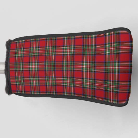 Clan Stewart Plaid Rood Blauw Groen Check Tartan Golfheadcover (Voorkant)