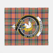 Clan Stewart Royal Ancient (van Appin) Tartan Pset Fleece Deken (Voorkant (Horizontaal))