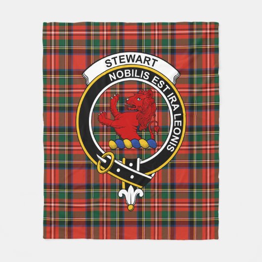 Clan Stewart Royal Modern (Stuart) van Bute Tartan Fleece Deken (Voorkant)