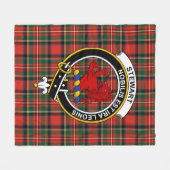 Clan Stewart Royal Modern (Stuart) van Bute Tartan Fleece Deken (Voorkant (Horizontaal))