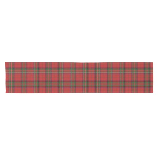Clan Stewart Royal Scottish Tartan Pset Pattern Korte Tafelloper (Horizontaal)