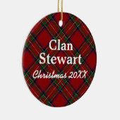 Clan Stewart Scottish Tartan Keramisch Ornament (Rechts)
