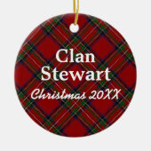 Clan Stewart Scottish Tartan Keramisch Ornament (Voorkant)