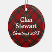 Clan Stewart Scottish Tartan Keramisch Ornament (Links)