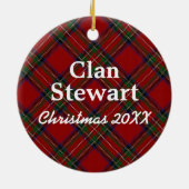 Clan Stewart Scottish Tartan Keramisch Ornament (Achterkant)