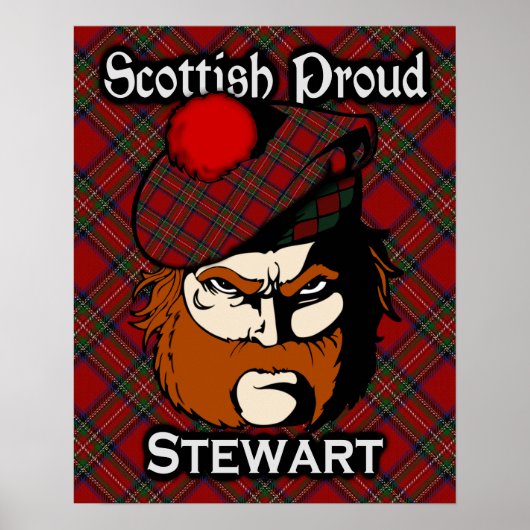 Clan Stewart Scottish Tartan Poster (Voorkant)