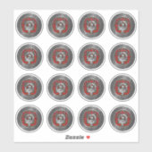 Clan Stewart | Stuart Crest & Tartan Knot Sticker (Vel)