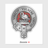 Clan Stewart | Stuart Crest & Tartan Sticker (Vel)