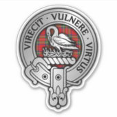 Clan Stewart | Stuart Crest & Tartan Sticker (Voorkant)
