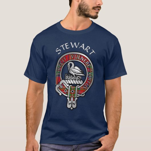 Clan Stewart | Stuart Crest & Tartan T-Shirt (Voorkant)