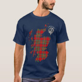 Clan Stewart | Stuart Map en Crest T-shirt (Voorkant)