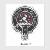 Clan Stewart | Stuart van Bute Crest & Tartan Stic Sticker (Vel)