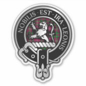 Clan Stewart | Stuart van Bute Crest & Tartan Stic Sticker (Voorkant)