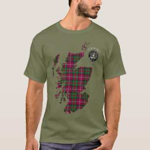 Clan Stewart   Stuart van Bute Map & Crest T-Shirt